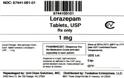 Lorazepam 1 mg (8744109101 Lorazepam 1 mg)